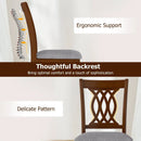 Dining Chairs Set of 2 Dining Room Chairs with Padded Seat for Kitchen Living Room-Walnut by LJGDeals