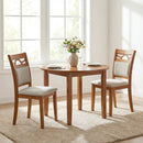 Dining Chairs Set of 2 Dining Room Chairs with Rubber Wood Frame-Brown by LJGDeals