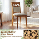 Dining Chairs Set of 2 Dining Room Chairs with Rubber Wood Frame-Brown by LJGDeals
