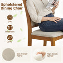 Dining Chairs Set of 2 Dining Room Chairs with Rubber Wood Frame-Brown by LJGDeals