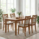 Dining Chairs Set of 2 Dining Room Chairs with Rubber Wood Frame-Brown by LJGDeals