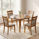 Dining Chairs Set of 2 Dining Room Chairs with Rubber Wood Frame-Brown by LJGDeals