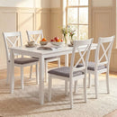 Dining Chairs Set of 2 Rubber Wood Dining Room Chairs with Comfortable Backrest and Padded Seat by DirectDeals