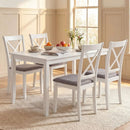 Dining Chairs Set of 2 Rubber Wood Dining Room Chairs with Comfortable Backrest and Padded Seat by LJGDeals