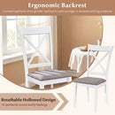Dining Chairs Set of 2 Rubber Wood Dining Room Chairs with Comfortable Backrest and Padded Seat by LJGDeals