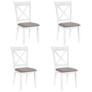 Dining Chairs Set of 4 Rubber Wood Dining Room Chairs with Comfortable Backrest and Padded Seat by LJGDeals