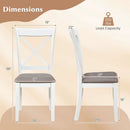 Dining Chairs Set of 4 Rubber Wood Dining Room Chairs with Comfortable Backrest and Padded Seat by LJGDeals