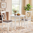 Dining Chairs Set of 4 Rubber Wood Dining Room Chairs with Comfortable Backrest and Padded Seat by LJGDeals
