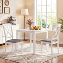 Dining Chairs Set of 4 Rubber Wood Dining Room Chairs with Comfortable Backrest and Padded Seat by LJGDeals