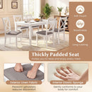 Dining Chairs Set of 4 Rubber Wood Dining Room Chairs with Comfortable Backrest and Padded Seat by LJGDeals