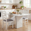 Dining Chairs Set of 2 with Backrests and Rubber Wood Frames by LJGDeals