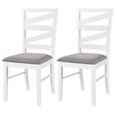 Dining Chairs Set of 2 with Backrests and Rubber Wood Frames by LJGDeals