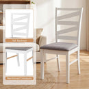 Dining Chairs Set of 2 with Backrests and Rubber Wood Frames by LJGDeals