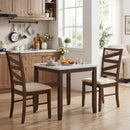 Dining Chairs Set of 2 with Backrests and Rubber Wood Frames by LJGDeals