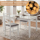 Dining Chairs Set of 4 with Backrests and Rubber Wood Frames by DirectDeals