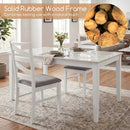 Dining Chairs Set of 4 with Backrests and Rubber Wood Frames by LJGDeals