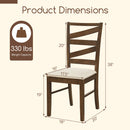 Dining Chairs Set of 4 with Backrests and Rubber Wood Frames by DirectDeals