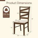 Dining Chairs Set of 4 with Backrests and Rubber Wood Frames by LJGDeals
