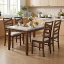 Dining Chairs Set of 4 with Backrests and Rubber Wood Frames by LJGDeals