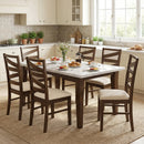 Dining Chairs Set of 4 with Backrests and Rubber Wood Frames by LJGDeals