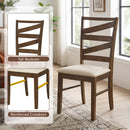 Dining Chairs Set of 4 with Backrests and Rubber Wood Frames by DirectDeals