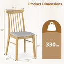 Dining Chairs Set of 4 Fabric Upholstered Kitchen Armless Chairs with Rubber Wood Frame by LJGDeals