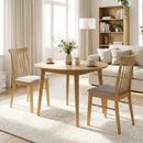 Dining Chairs Set of 4 Fabric Upholstered Kitchen Armless Chairs with Rubber Wood Frame by LJGDeals