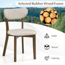 Dining Chairs Set of 4 with Solid Rubber Wood Frame by DirectDeals