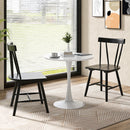 Windsor Style Armless Chairs with Solid Rubber Wood Frame-Natural by DirectDeals