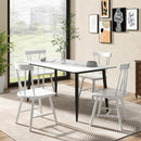 Windsor Style Armless Chairs with Solid Rubber Wood Frame by LJGDeals