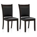 Dining Chairs Set of 2 Faux Leather Upholstered Kitchen Side Chairs with Padded Seat-Gray by LJGDeals