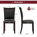 Dining Chairs Set of 2 Faux Leather Upholstered Kitchen Side Chairs with Padded Seat-Gray by LJGDeals