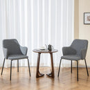 Dining Chairs Set of 2 with Curved Backrest Wide Seat and Armrests by LJGDeals