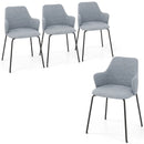 Dining Chairs Set of 2 with Curved Backrest Wide Seat and Armrests by LJGDeals