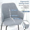 Dining Chairs Set of 2 with Curved Backrest Wide Seat and Armrests by LJGDeals