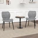 Dining Chairs Set of 2 with Padded Back Metal Legs and Adjustable Foot Pads by LJGDeals