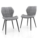 Dining Chairs Set of 2 with Padded Back Metal Legs and Adjustable Foot Pads by LJGDeals