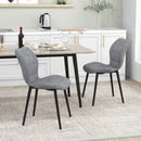 Dining Chairs Set of 2 with Padded Back Metal Legs and Adjustable Foot Pads by LJGDeals