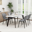 Dining Chairs Set of 2 with Padded Back Metal Legs and Adjustable Foot Pads by LJGDeals