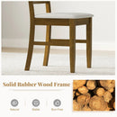 Dining Chairs Set of 2 with Rubber Wood Frame and Padded Seat-Walnut by LJGDeals
