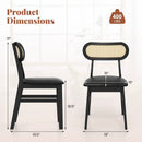 Indoor Mid Century Wood Dining Chairs Set of 2 for Dining Room by LJGDeals