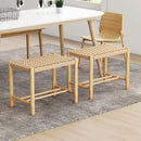 18 Inch Dining Stool Set of 2-Natural by LJGDeals
