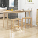 18 Inch Dining Stool Set of 2-Natural by LJGDeals