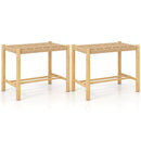 18 Inch Dining Stool Set of 2-Natural by LJGDeals