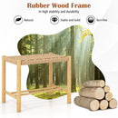 18 Inch Dining Stool Set of 2-Natural by LJGDeals