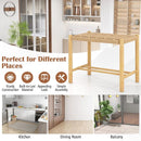 18 Inch Dining Stool Set of 2-Natural by LJGDeals