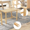18 Inch Dining Stool Set of 2-Natural by LJGDeals