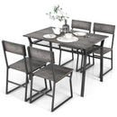 5 Piece Dining Table Set with Storage Rack and Metal Frame by LJGDeals