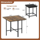 5-Piece Dining Table Set with 4 Upholstered Stools by LJGDeals