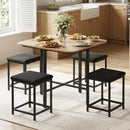 5-Piece Dining Table Set with 4 Upholstered Stools by DirectDeals